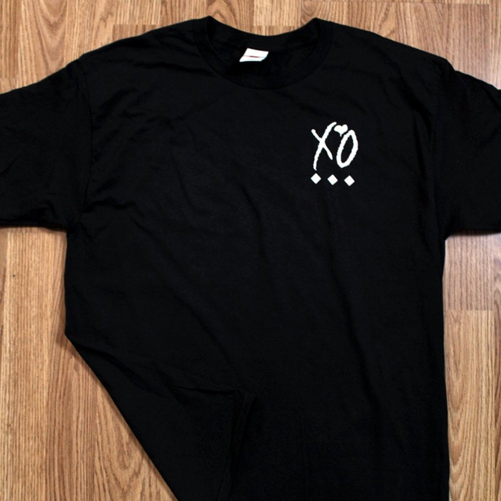 The Weeknd Trilogy XO White Pocket Logo Black T- Shirt